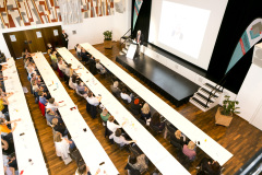 Rankweil am 29.4.2022 10 Jahre Verein Wundmanagement Vorarlberg und 20 Jahre Dermatologie im LKH Landeskrankenhaus Feldkirch. Gruppenfoto mit Dir. Gerald Fleisch, LR Martina Ruescher, Prim. Strohal, Gilbert Haemmerle, aus Innsbruck Dr. Schmuth Matthias. Redner  Dr. Eberlein Thomas